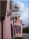 TL9228 : Detail of the Three Horseshoes pub, Fordham by Andrew Hill
