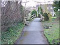 Footpath and bridge over River Ebble, Coombe Bissett