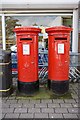 Pillar boxes outside the Co-op in Denmead