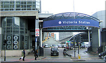 TQ2878 : Rear Entrance to Victoria Station, Belgrave Road, London SW1 by Kevin Gordon