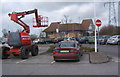 Supermarket carpark and furniture store