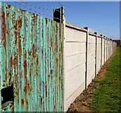 SE4104 : Darfield Cricket Club boundary fence by Steve  Fareham