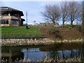 Clydebank buildings seen from Forth and Clyde Canal