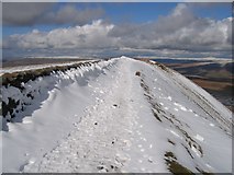 SD7381 : Whernside summit ridge by John S Turner