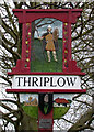 Thriplow Village Sign, detail