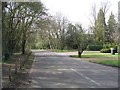 Road junction by Chesham Bois common