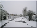 Snowy path to Northshore Composites