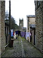 Wash day in Back Albert Street, Padiham