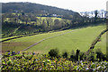 Hillside with long fence