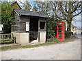 Phone box and bus shelter, Llangrove