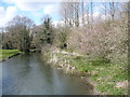 The Great Stour from a footbridge near Chilham Lake