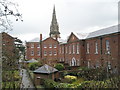 St Thomas spire behind Peninsula Barracks