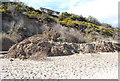 Landslip on the beach, New Swanage