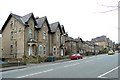 Houses on western side of Trinity Street A640, Huddersfield