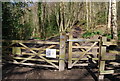 Gate at the entrance to Hurst Wood