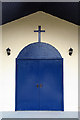 Entrance doors at the Abundant Life Church