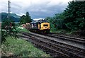 37408 shunts the logs at Crianlarich Lower