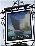 TL8783 : Sign for the Albion, Thetford by Maigheach-gheal