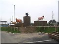 Sheep Sculptures at Harlescott Crossroads
