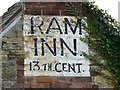 Ram Inn pub sign, Potters Pond, Wotton under Edge