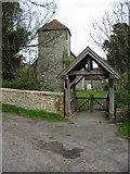 TR2645 : Lych gate and W end of St Mary's church by Nick Smith