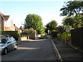 Looking from southern end of Widley Road down the footpath to Havant Road