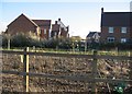 Fenced off footpath