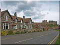 Bamburgh with the castle in the distance.