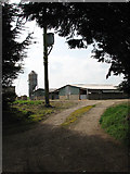 TG0730 : Farm sheds and silo by Evelyn Simak