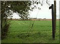 Public footpath across a field