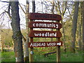 Sign at the entrance to Axehead Wood