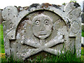 Logie Old Kirk:17th century gravestone