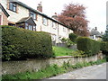 Cottages perched above East Harting Street, East Meon