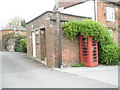 Phone box outside the public toilets at South Harting