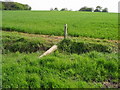 Route of the Stour Valley Walk across the fields