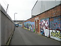 Looking eastwards along path leading to Specks Lane