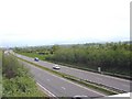 View east along the A55 from the Star over bridge