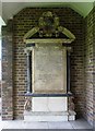 Wall monument at Royal Foundation of St Katharine, Butchers Row, London E14