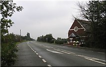 SK8358 : The Fosse Way passes the Brough Methodist church by Andrew Tatlow