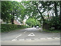 Junction of Tower road with the A3 at Hindhead