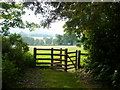 Gate to the public footpath from Holnicote to West Luccombe