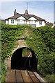 The railway passing through Conwy