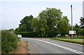 Bend in the A534 at Faddileybank