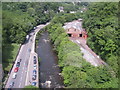 Matlock Bath - A6 and River Derwent view from Cable Car