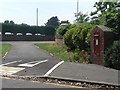 Highcliffe: shared foot/cycle path and postbox