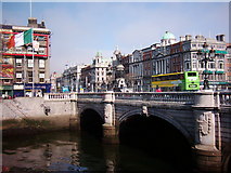 O1534 : O' Connell Street bridge, Dublin by Phillip Perry