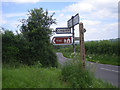 Sign & the road to Much Wenlock