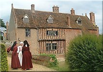 TL8647 : Ladies in waiting at Kentwell Hall, Long Melford, Suffolk by Gill Edwards