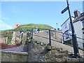 Looking up the steps towards St. Mary