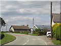 SJ2302 : A490 past the Ebenezer Church, Forden by Tim Heaton